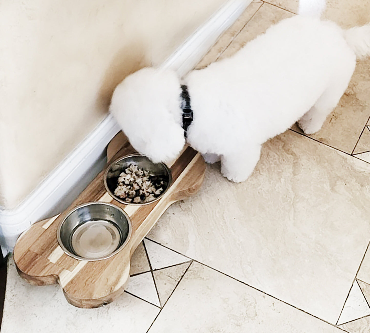 Personalized Dog Bowl Stand (Dog Bowl Included)