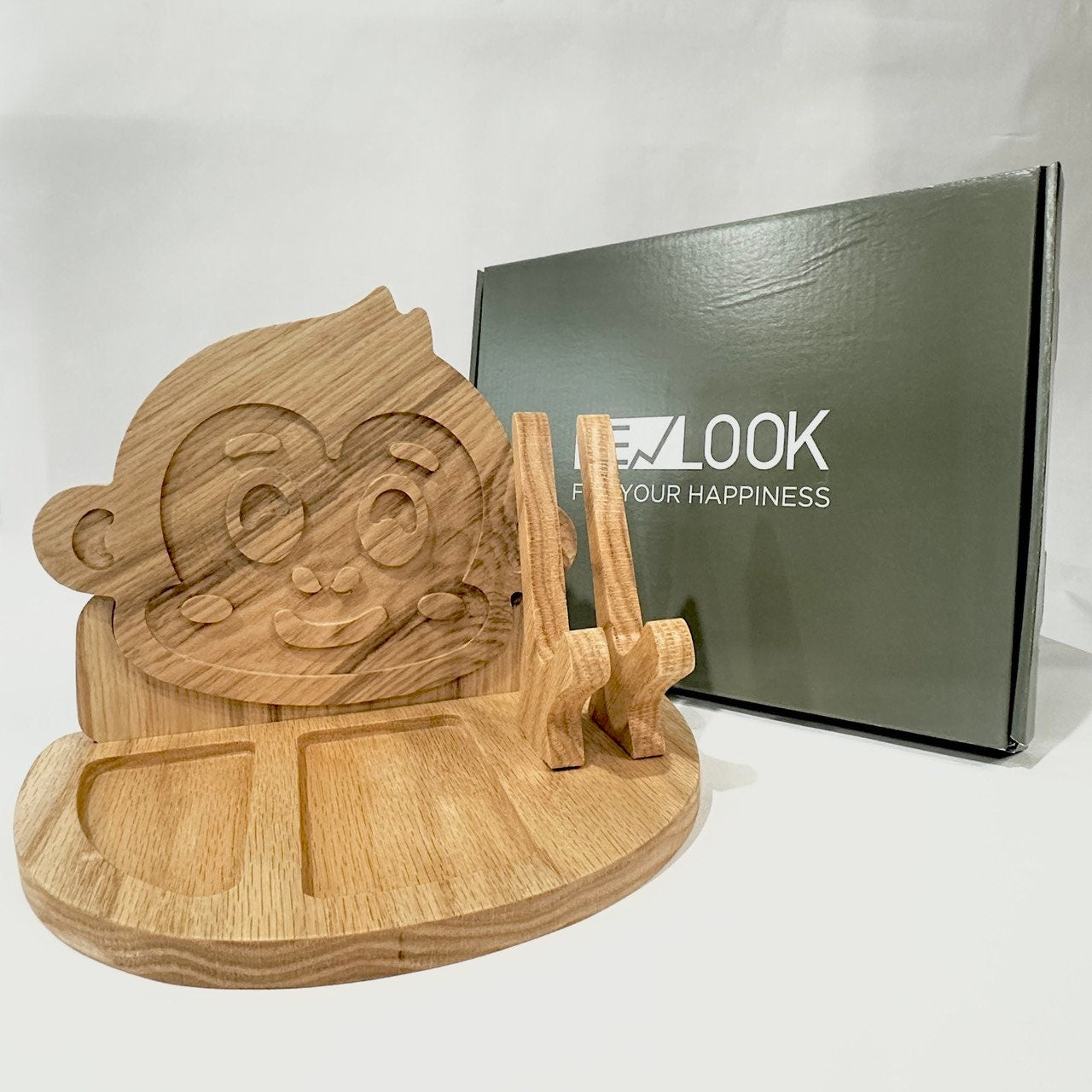 New Look Art Monkey Phone Holder Organizer Docking Station Custom Nightstand Dock Caddy Zodiac Animals Charging Station Accessories Stand