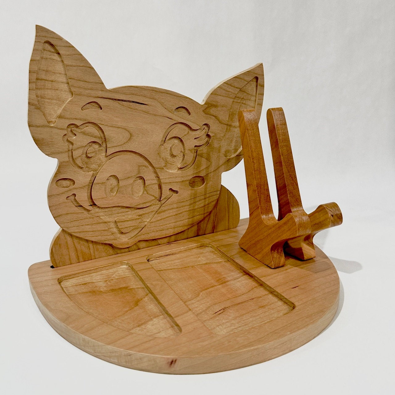 New Look Art Pig Phone Holder Organizer Docking Station Custom Nightstand Dock Caddy Zodiac Animals Charging Station Accessories Stand