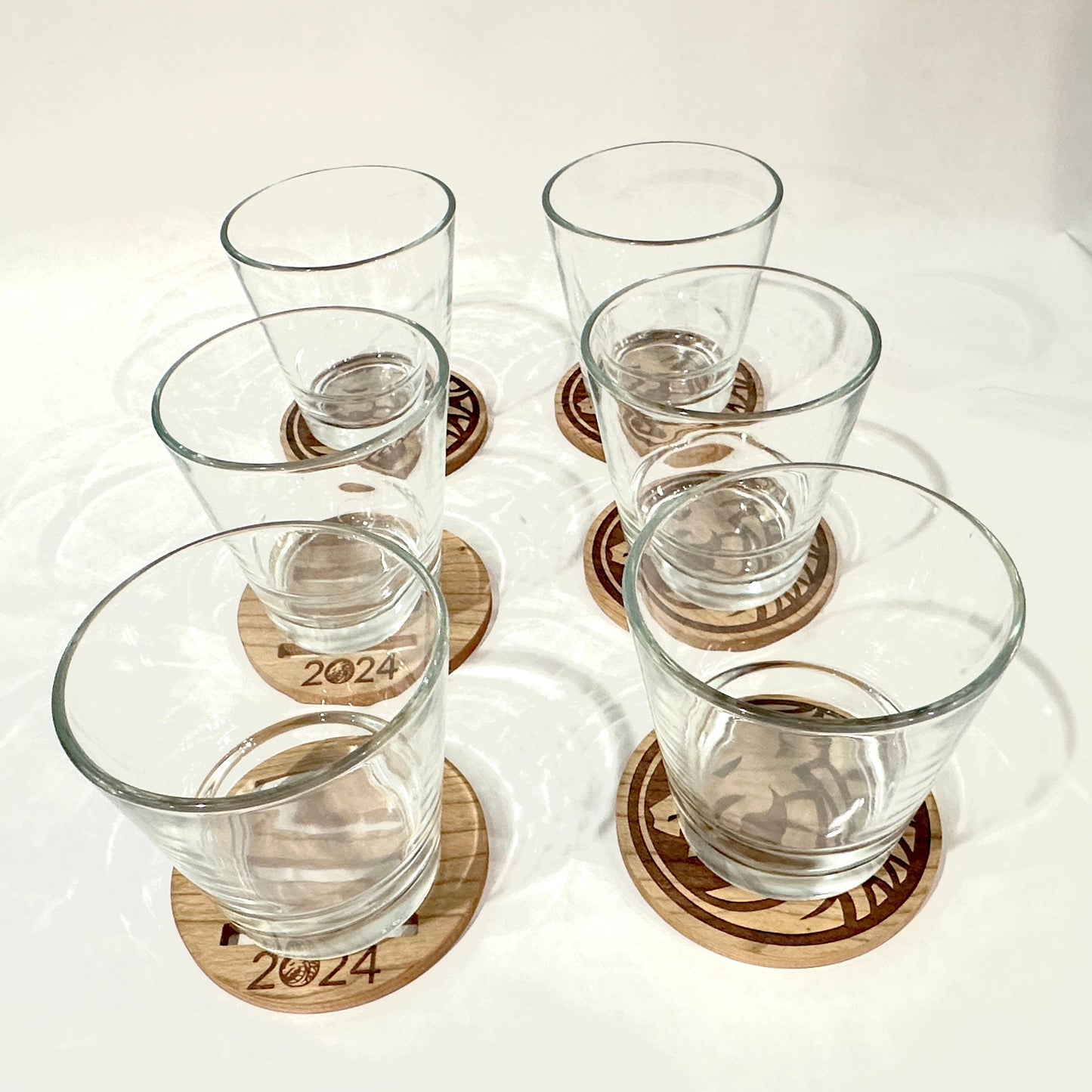 Set of 6 Dragon Coasters Set Circle Unique Gifts Wood Drink Coasters Housewarming Gift Gift Cup Drink Holder Table Top Protection Home Decor