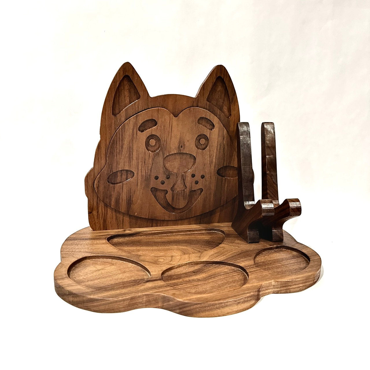 New Look Art Dog Phone Holder Organizer Docking Station Custom Nightstand Dock Caddy Zodiac Animals Charging Station Accessories Stand